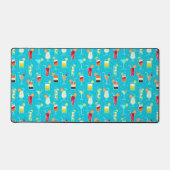 Motif de cocktails sur Arrière - plan Turquoise (Recto)