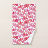Motif de coeur aquarelle (Serviette à main)