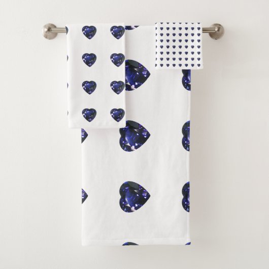 Motif de coeur bleu (En situation)
