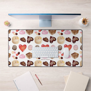 Motif de cœur de bonbon au chocolat coloré chic mi