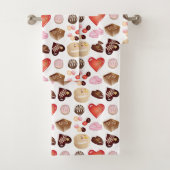 Motif de cœur de bonbon au chocolat coloré chic mi (En situation)