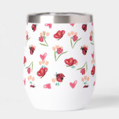 Motif de coeur de la coccinelle, du papillon et de (Arrière)