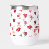 Motif de coeur de la coccinelle, du papillon et de (Droite)