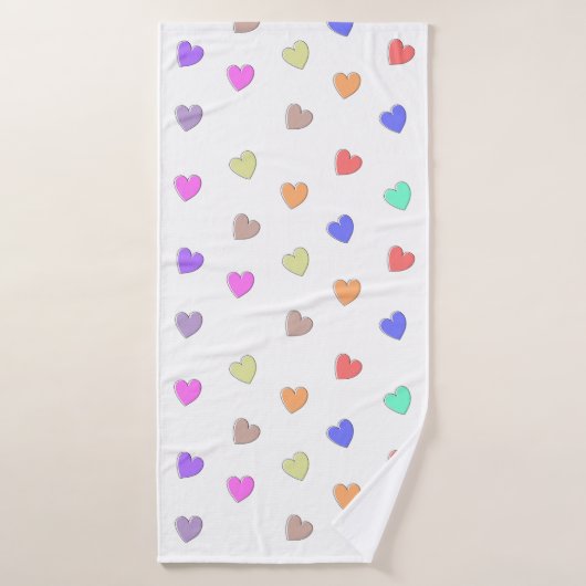 Motif de cœur en forme pastel (Serviette de bain)