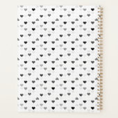 Motif de cœur gris noir blanc (Dos)