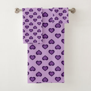 Motif de coeur pourpre