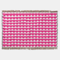 Motif de coeur rose mignon Jetez la couverture