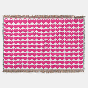 Motif de coeur rose mignon Jetez la couverture