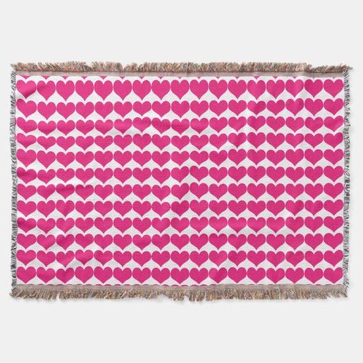 Motif de coeur rose mignon Jetez la couverture (Devant)