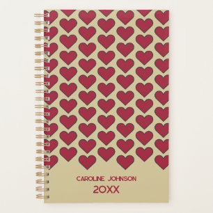 Motif de cœur rouge vintage personnalisé
