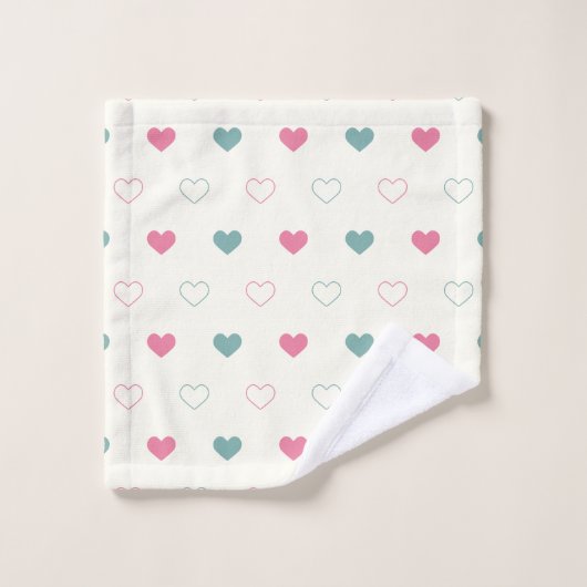 Motif de cœur simple mignon (Gant de toilette)