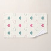 Motif de cœur simple mignon (Serviette à main)