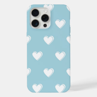 Motif de cœur simple mignon bleu blanc