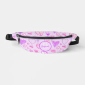 Motif de cœur sur monogramme initial violet pastel (Recto)