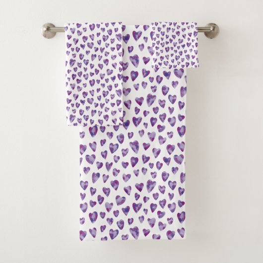 Motif de cœur violet (En situation)