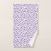 Motif de cœur violet (Serviette à main)