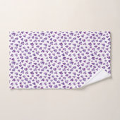 Motif de cœur violet (Serviette à main)
