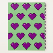 Motif de coeur violet Pixel (Dos)
