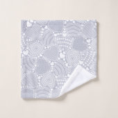 Motif de coeurs décoratifs gris (Gant de toilette)