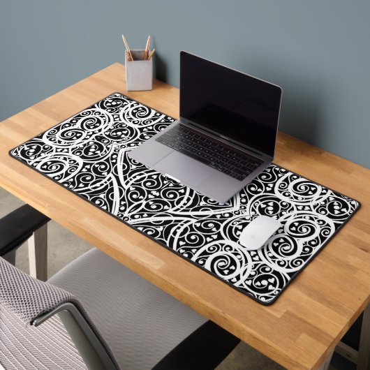 Motif de cœurs noirs et blancs mignons (Bureau 2)
