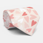 Motif de Coeurs Rose Chic Valentines Cravate de la (Roulé)