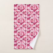 Motif de cœurs roses (Serviette à main)