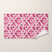 Motif de cœurs roses (Serviette à main)
