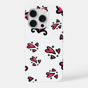 Motif de cœurs roses – Conception de gribouillis m