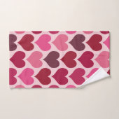 Motif de cœurs roses et rouges (Serviette à main)