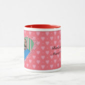 Motif de Coeurs roses Photo Mug Modèle (Centre)