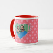 Motif de Coeurs roses Photo Mug Modèle (Devant gauche)