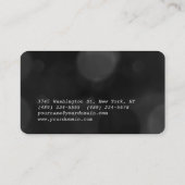 Motif de coin arrondi Carte de visite gris noir (Dos)