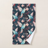 Motif de colibris d'hiver (Serviette à main)
