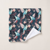 Motif de colibris d'hiver (Gant de toilette)