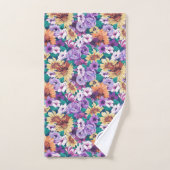 Motif de collage de fleurs d'été colorées (Serviette à main)