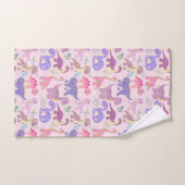 Motif de collage des dinosaures de bébé mignon  (Serviette à main)