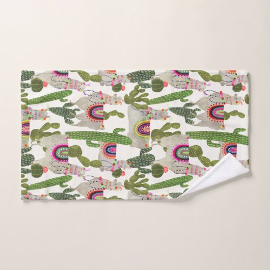 Motif de collection Llamarama (Serviette à main)