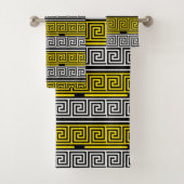 Motif de conception de clé grecque en frise jaune (En situation)