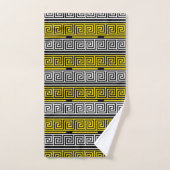 Motif de conception de clé grecque en frise jaune (Serviette à main)