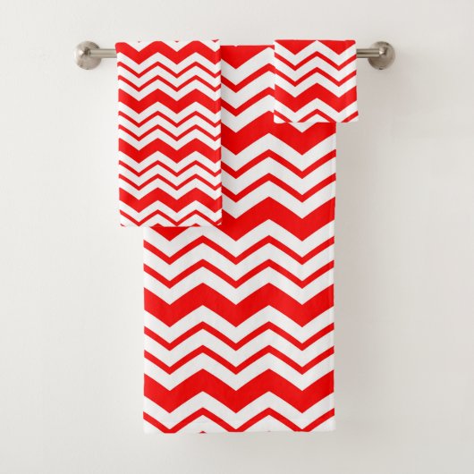 Motif de conception en chevron zigzag rouge blanc  (En situation)