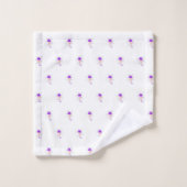 Motif de cône de glace à confettis violets (Gant de toilette)
