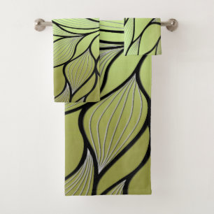 Motif de congé créatif vert olive