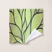 Motif de congé créatif vert olive (Gant de toilette)