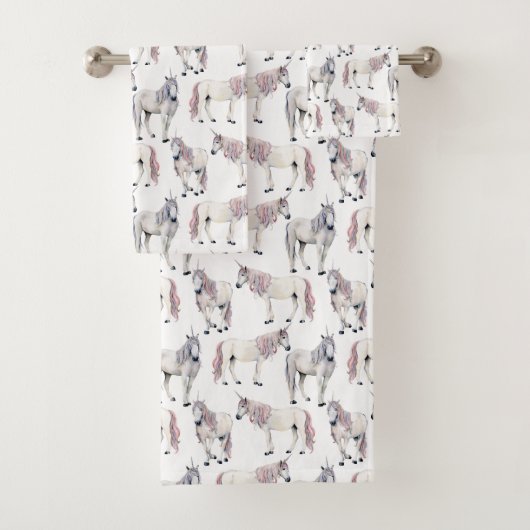 Motif de conte de fées de licorne d'aquarelle (En situation)