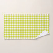 Motif de contrôle de guingan de vert de chaux (Serviette à main)
