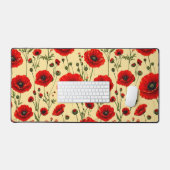 Motif de coquelicots rouges (Clavier et souris)