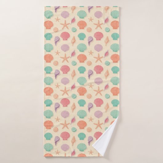 Motif de coquillage côtier (Serviette de bain)