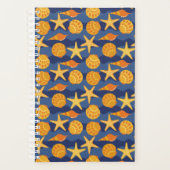 Motif De Coquillages Bleu Et Orange (Devant)