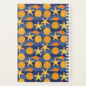 Motif De Coquillages Bleu Et Orange (Dos)
