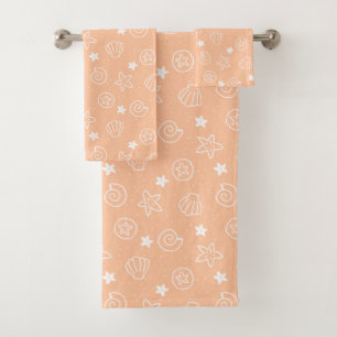 Motif de coquillages et d'étoiles de mer Pastel Pe
